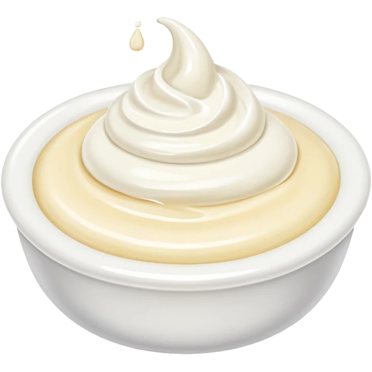 A smooth and creamy texture, soft and thick, glossy and rich, realistic, high detail, simple composition, isolated on white background, centered composition
 emoji