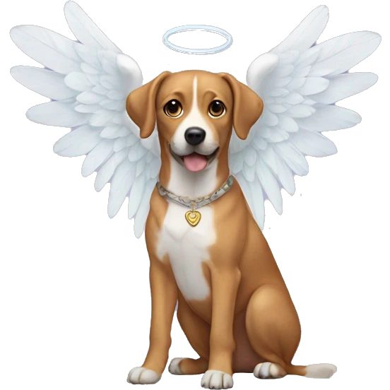 Dog with angel wings emoji