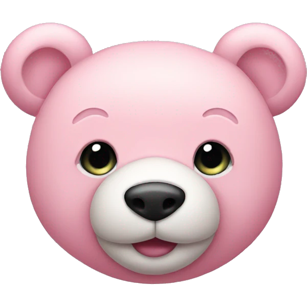 pastel pink teddy bear emoji