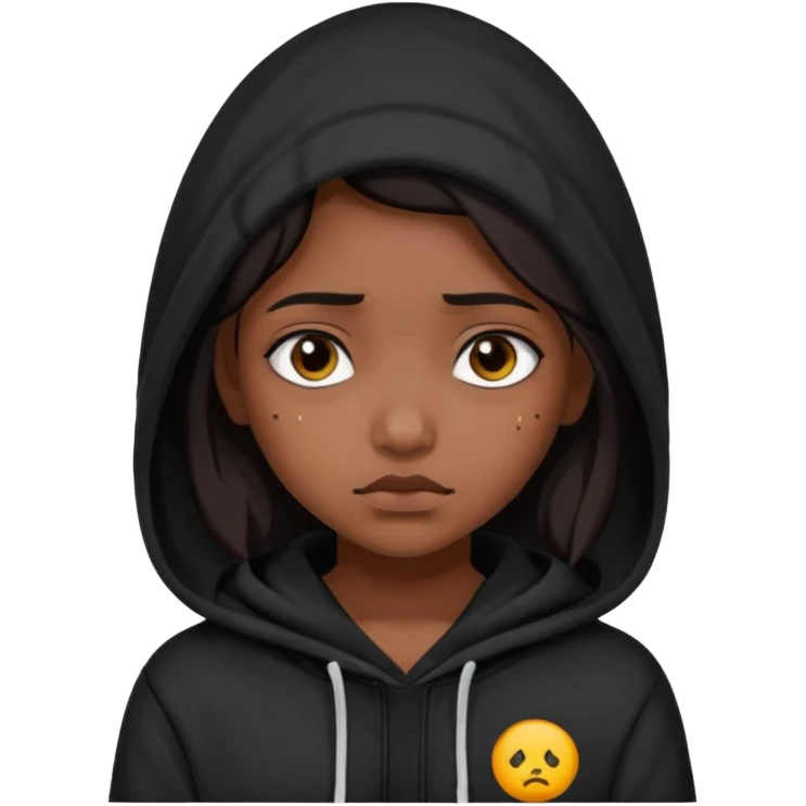 generate an indian genz girl looking sad emoji