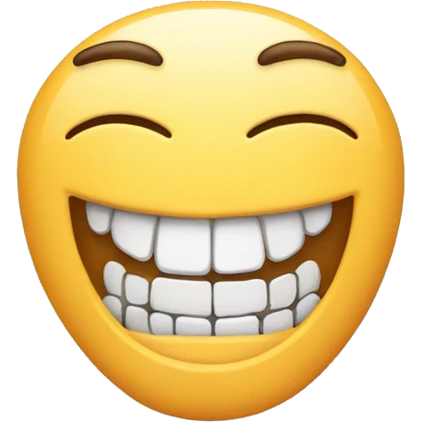 Emoji face all teeth smile  emoji