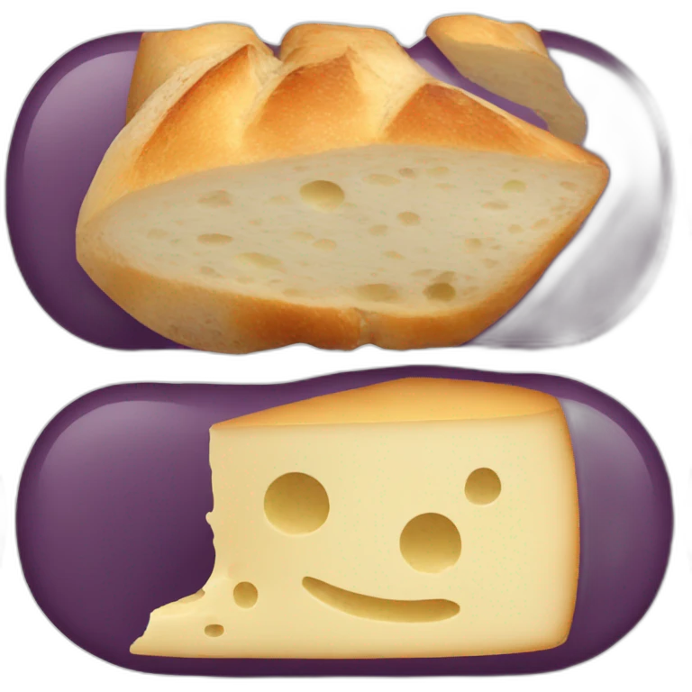 french with baguette wine cheese emoji