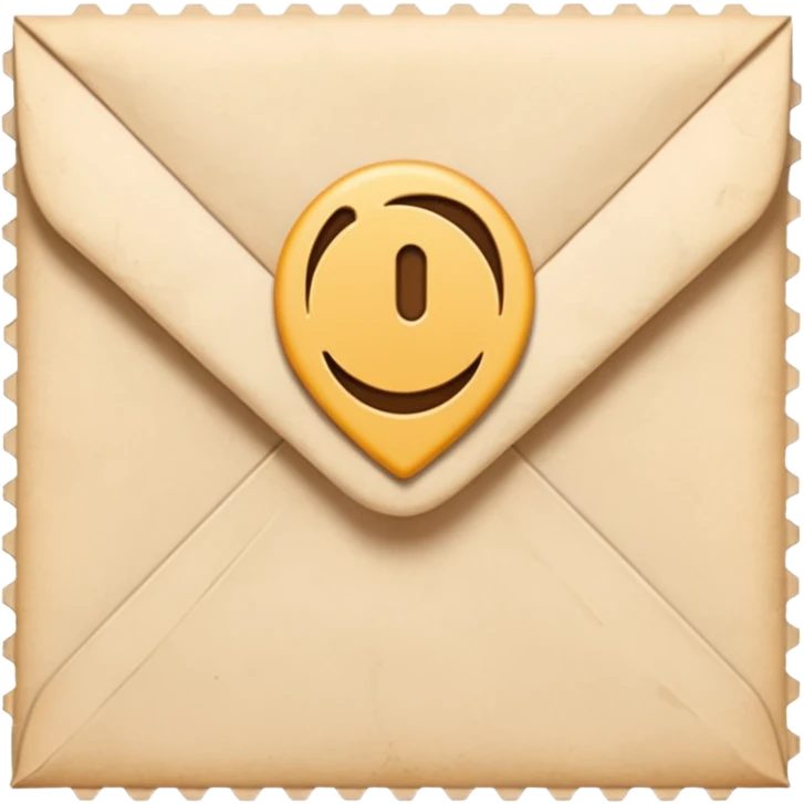 Letter with stamp on it emoji