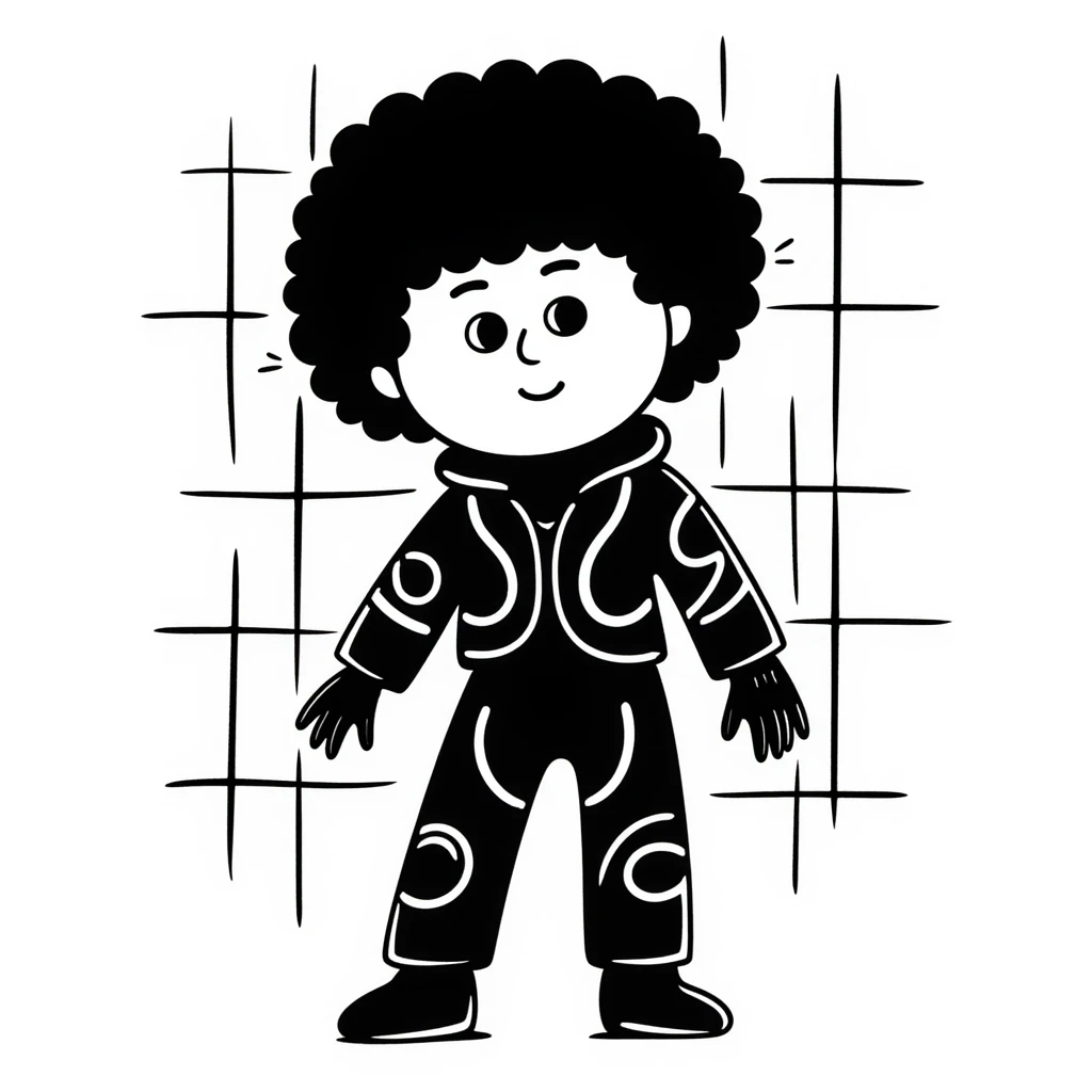 Cabbage Patch Kid in Tron-inspired armor, 80's retro sci-fi, digital grid background emoji