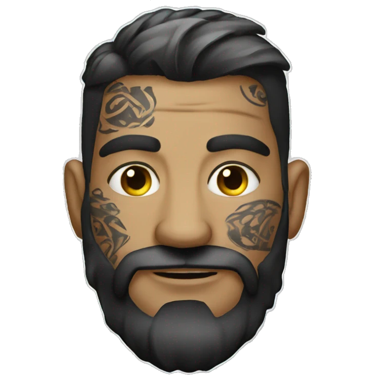 tattooed man very attractive emoji