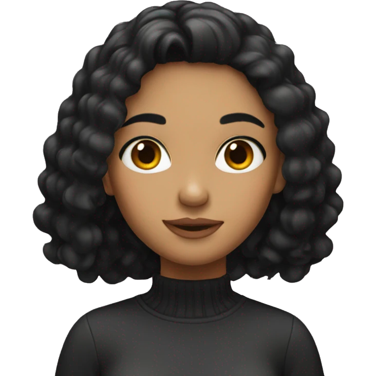 girl with black hair emoji
