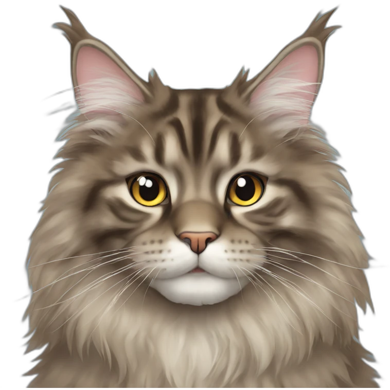 fluffy maine coon emoji