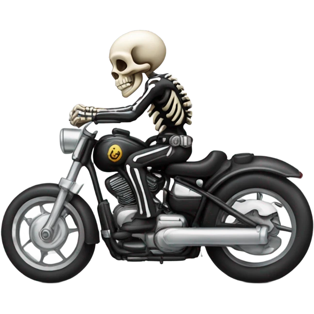 Skeleton riding motorcycle  emoji