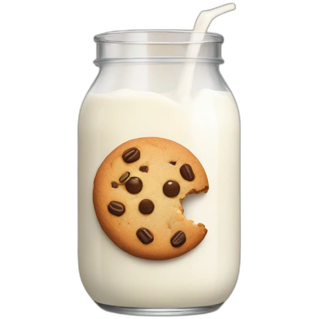 Cookies with milk emoji