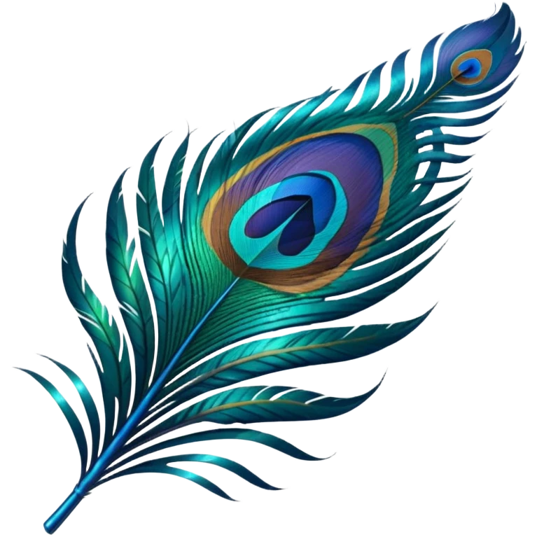 Create an emoji of peacock one feather  emoji