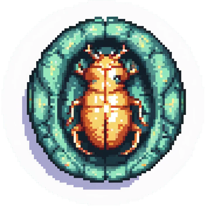 MRI embryo digital fetal small shape in otherworldly bubble, eerie, horror, pupa, crystalis, in-utero, sea-life, crustaceanoid emoji