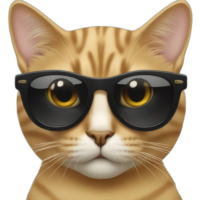 cat with blalck sunglasses emoji
