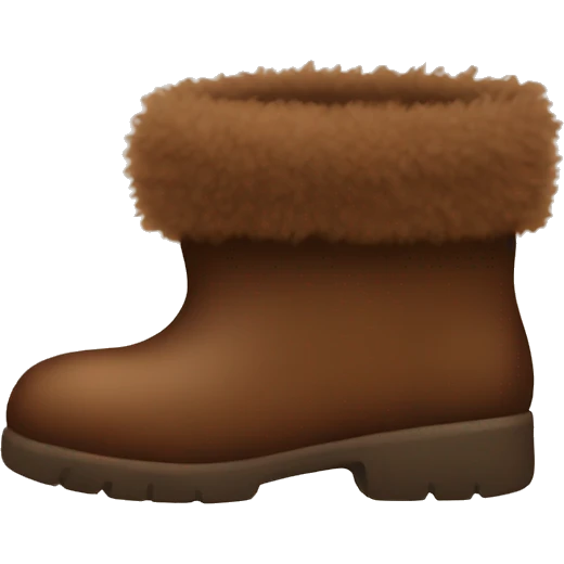 brown fuzzy boots  emoji