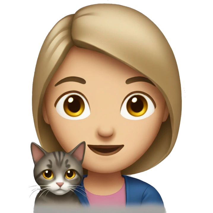Women with cat emoji