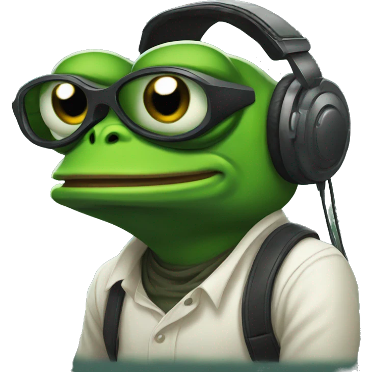Pepe the frog as a gamer emoji