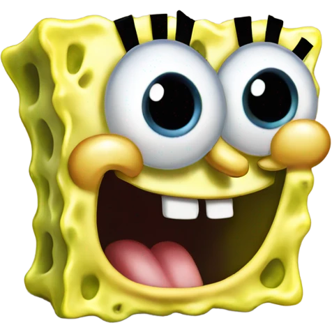 SpongeBob sticking his tongue out emoji