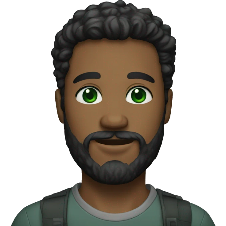 27 years old men with beard and dark green eyes  emoji