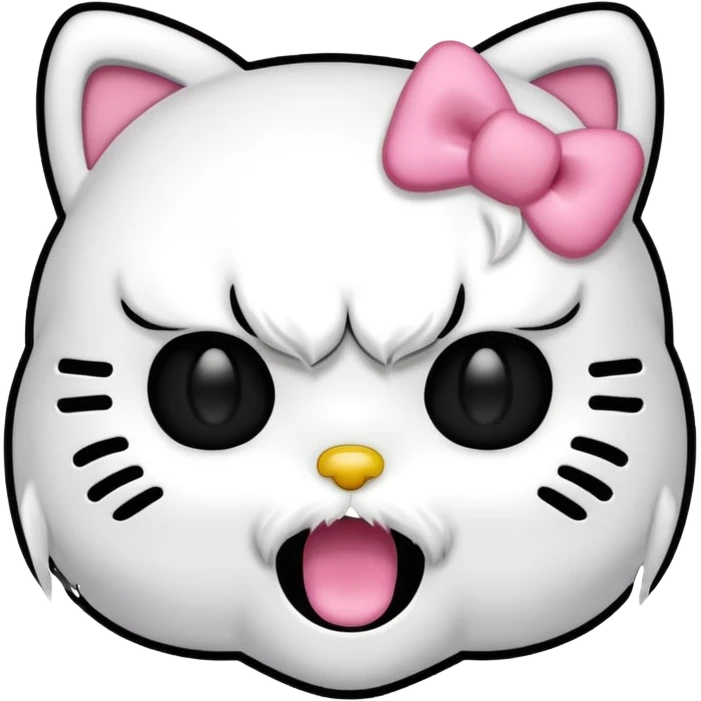 hello kitty with a scream mask  emoji