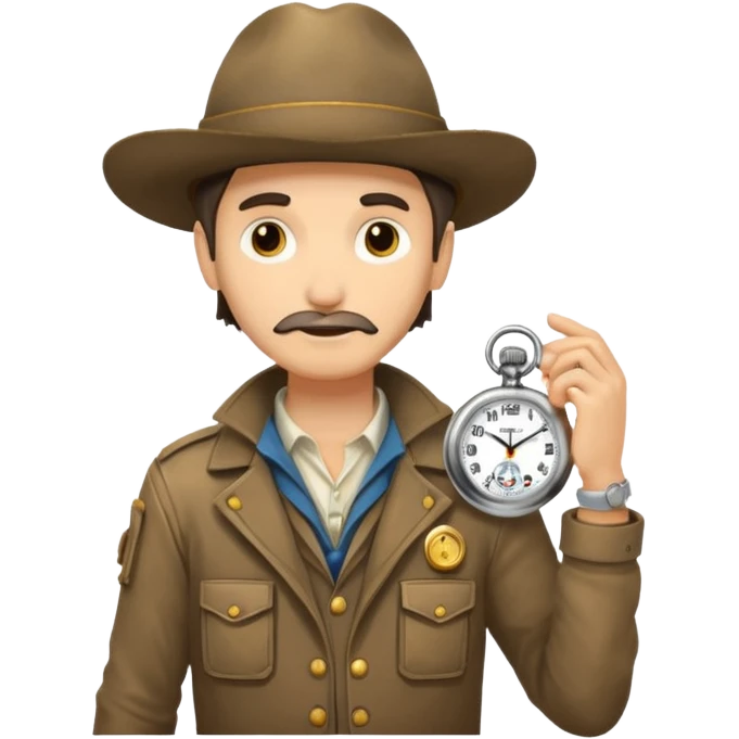 Explorer with pocket watch emoji