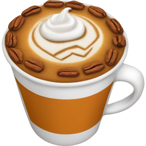 Pumpkin pecan latte emoji