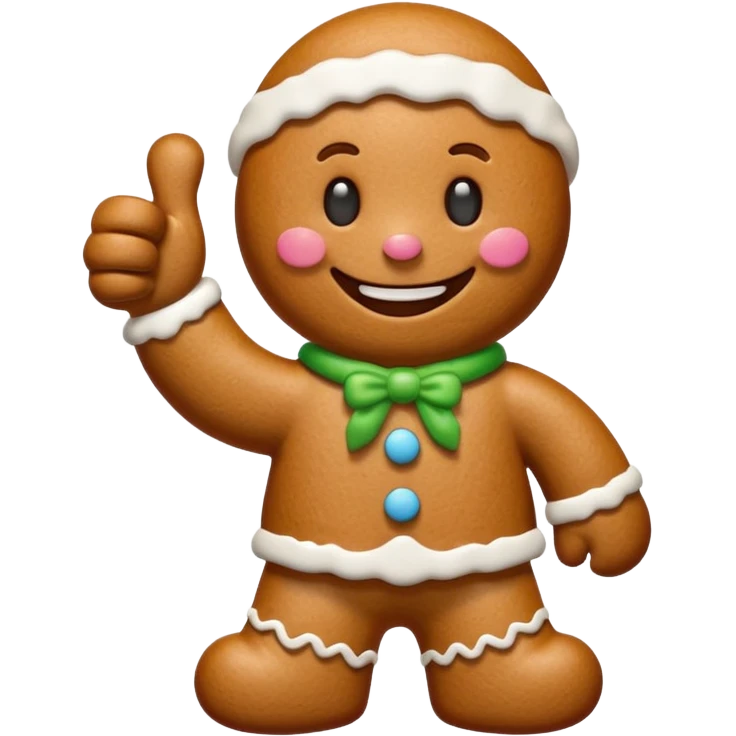 gingerbread thumb up emoji