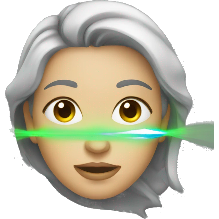 Women with laser emoji