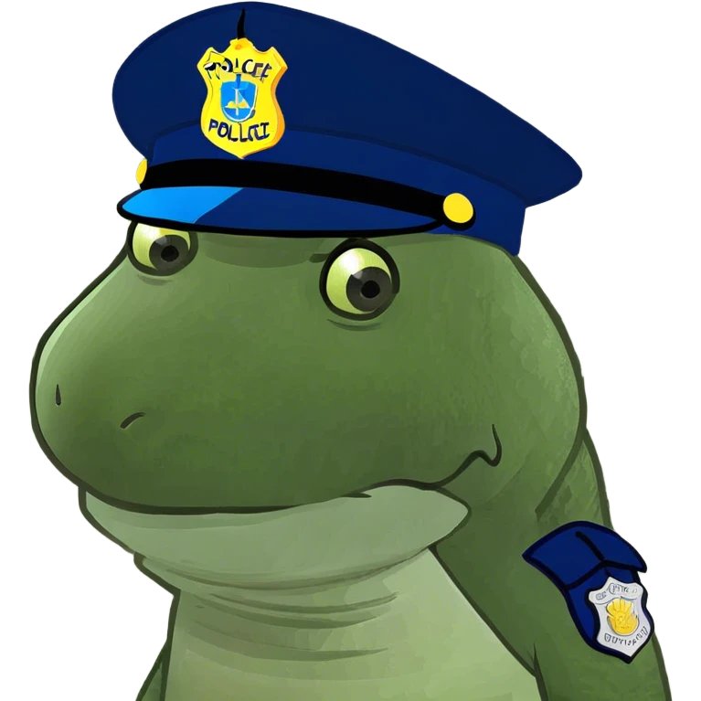 Police alligator emoji