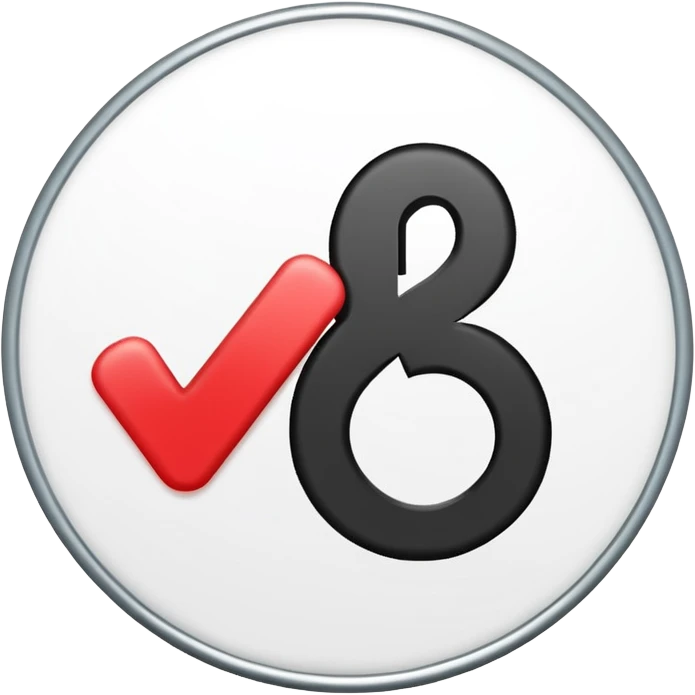 Crea un emoji de la verificación de tik tok con el bien  emoji