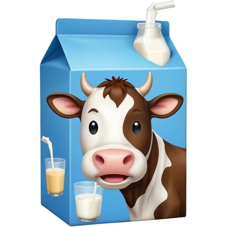 milk box with a cow on it emoji