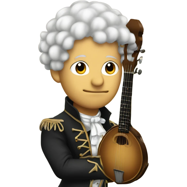 Vivaldi standing chibi banjo wig questioning emoji
