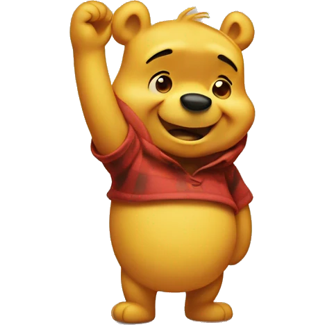 Scared Winnie the Pooh emoji