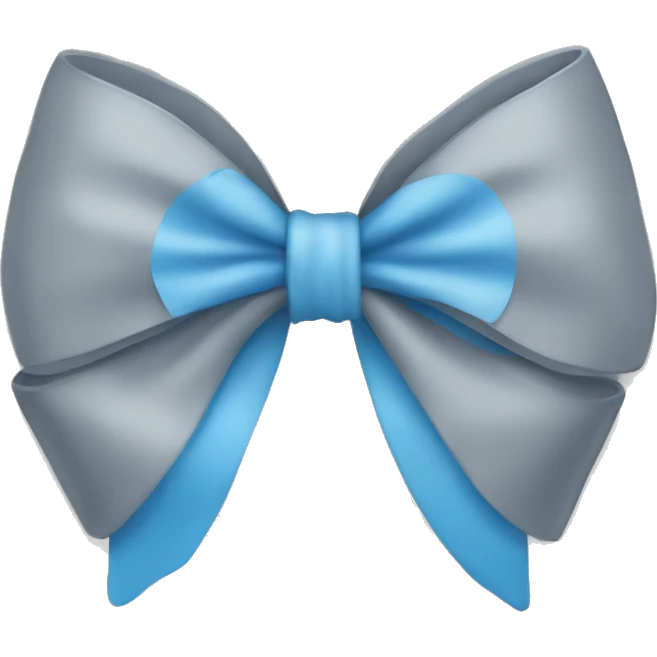 Bow-grey-blue-coloured emoji