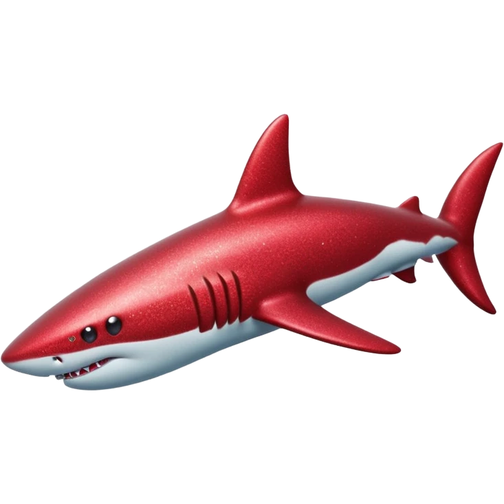 red glitter shark emoji