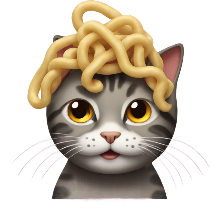 Noodle cat emoji