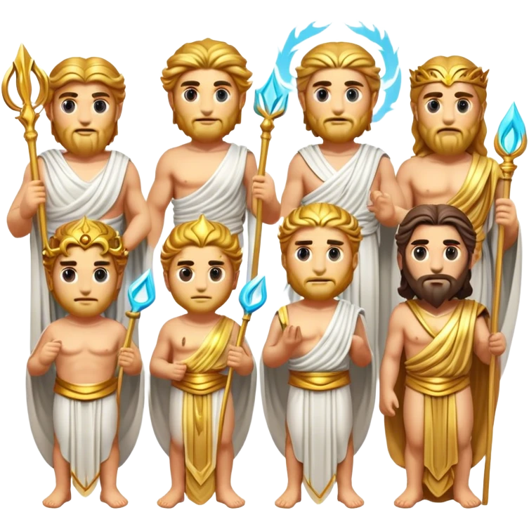 Cinematic Realistic Greek Gods Pop Culture Emoji, featuring mythic portrayals of ancient deities rendered with dynamic, ethereal lighting and classical detail. emoji
