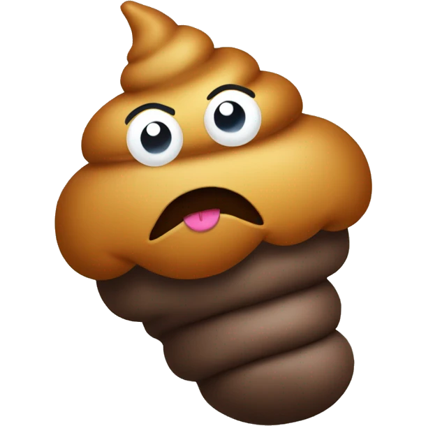 poop with flower emoji