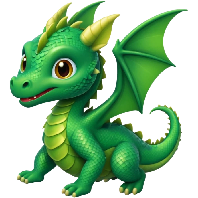 baby dragon is flying  emoji