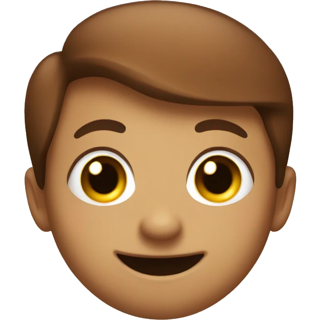 a happy cute brown boarlet with big eyes emoji