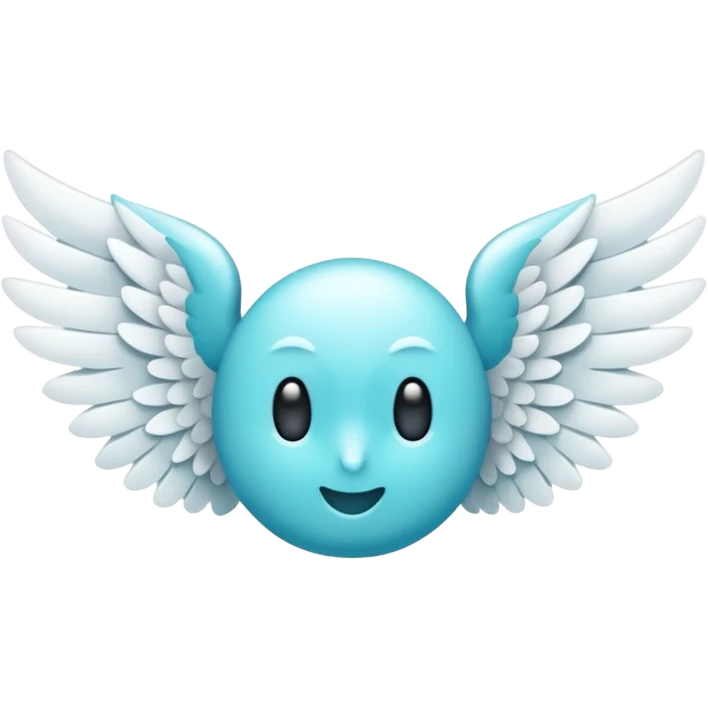 Number cyan sixty-seven with white wings  emoji