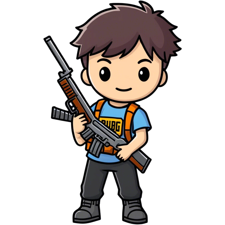 Boy with pubg  emoji