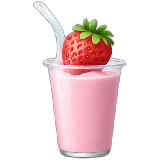 Strawberry yogurt emoji