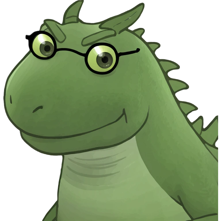 Nerdy dragon emoji