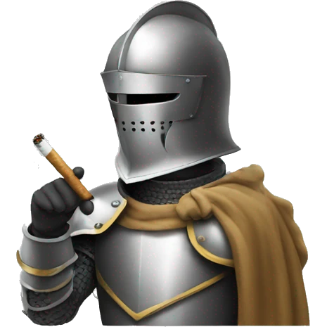 knight smoking cigarette emoji