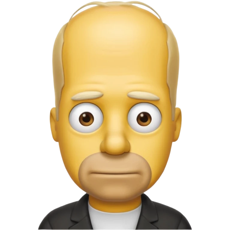 Homer Simpson emoji with 16 thinning hair on top of head emoji