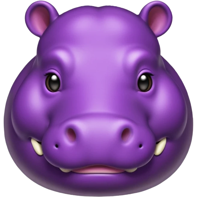 A hippo made of eggplant emoji