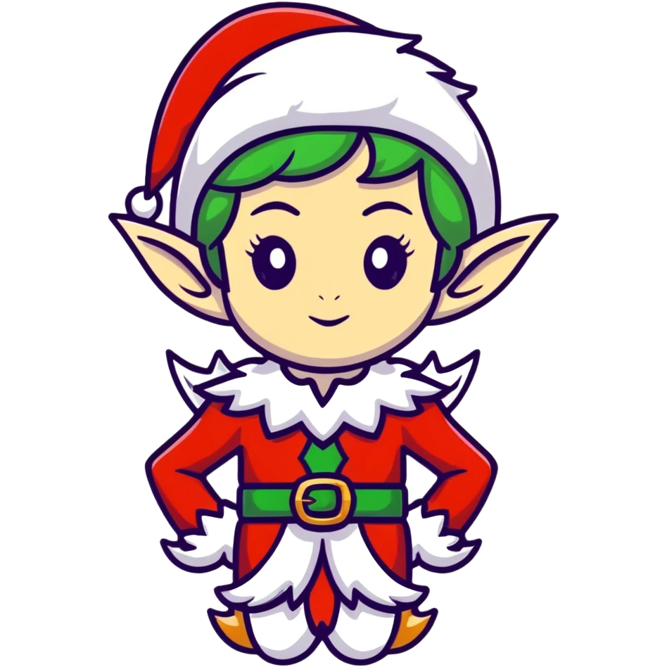 attractive female elf with refined features, elaborate fantasy attire emoji