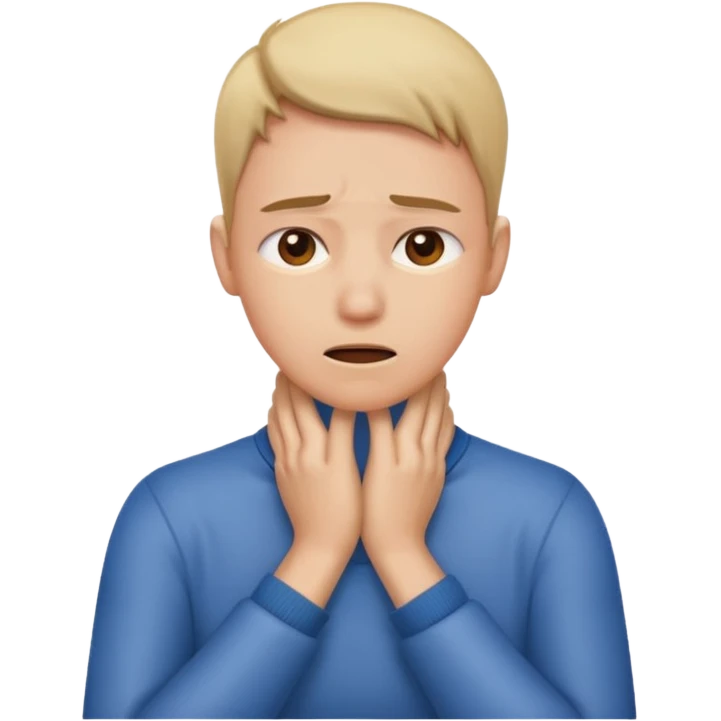 hands on neck stressed  emoji