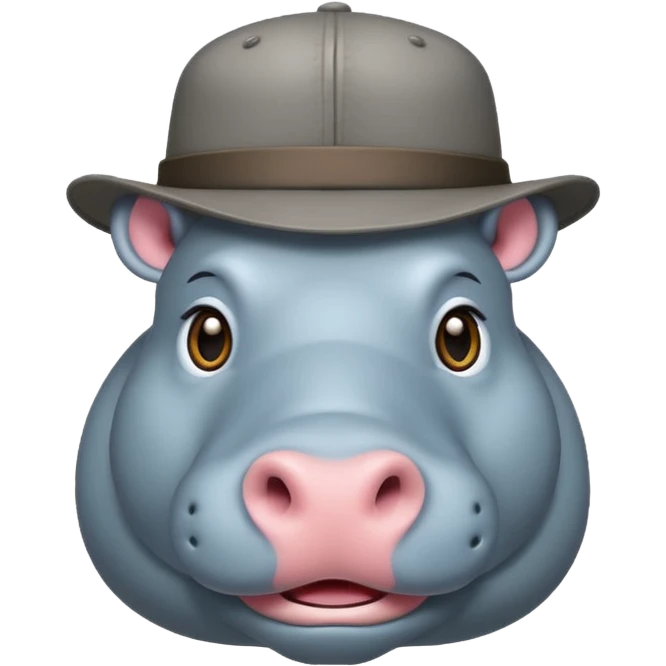 hipoptamus wearing hat emoji