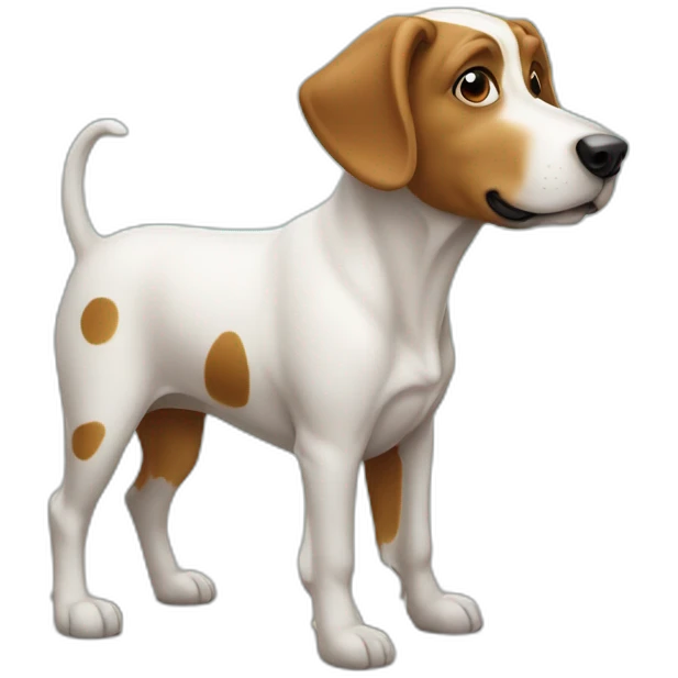 Un chien sur une vache emoji