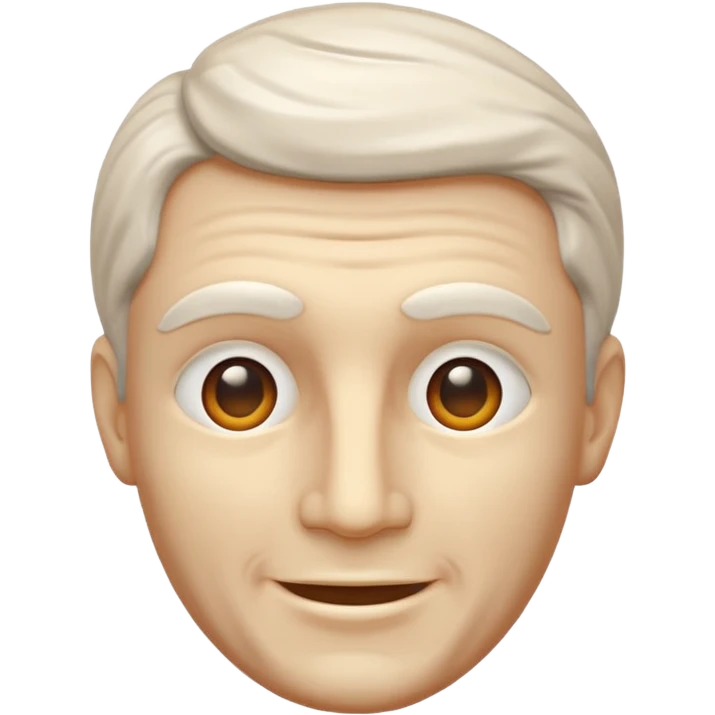 Marble style statue of man head happy emoji